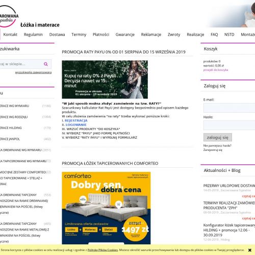 Łóżka tapicerowane podnoszone w Krakowie