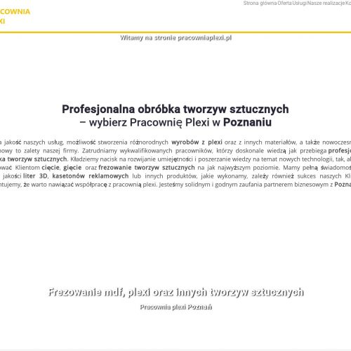 Cięcie plexi - Poznań