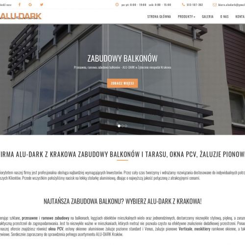 Kraków - aluminiowe zabudowy balkonów