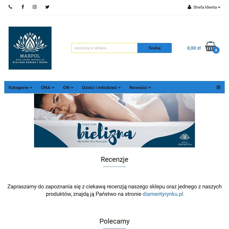 Pas do pończoch klasyczny sklep