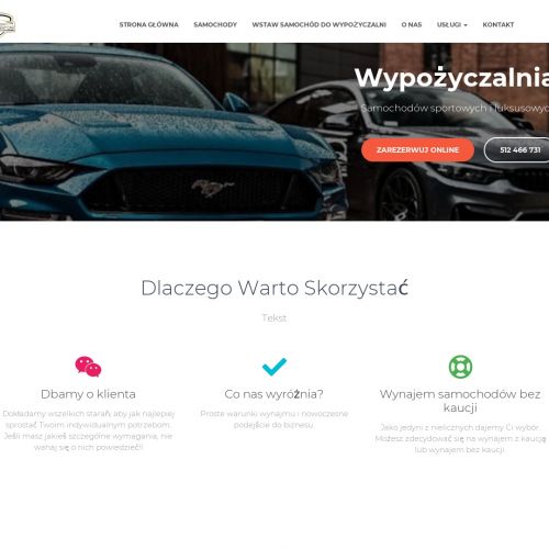 Wynajem aut luksusowych bez kaucji w Płocku