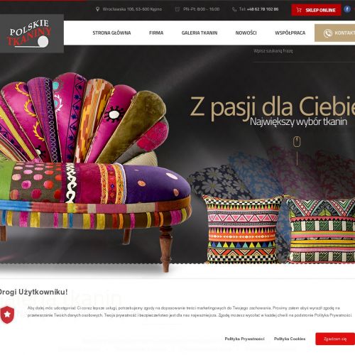 Materiały tapicerskie w kwiaty - Kępno