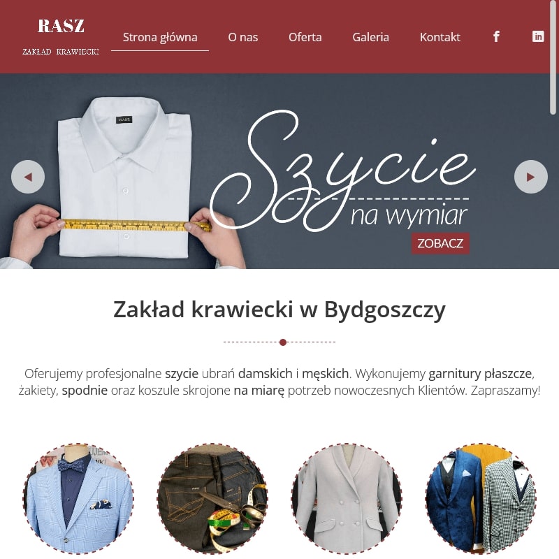 Szycie garniturów Bydgoszcz