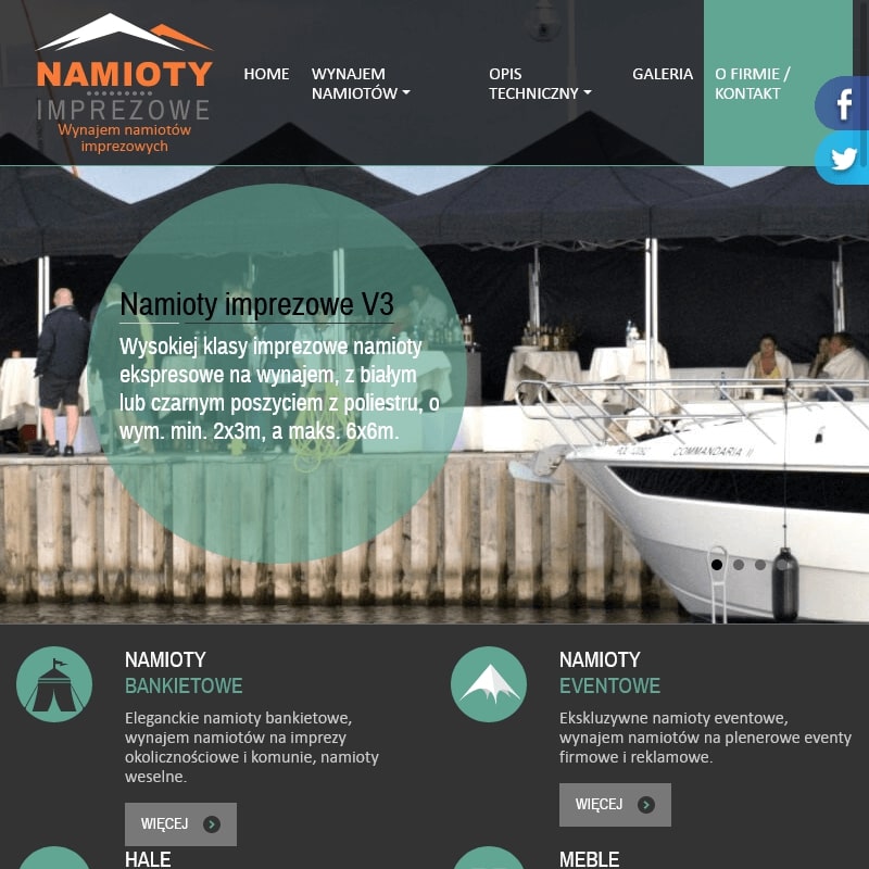 Namiot okolicznościowy wynajem - Warszawa