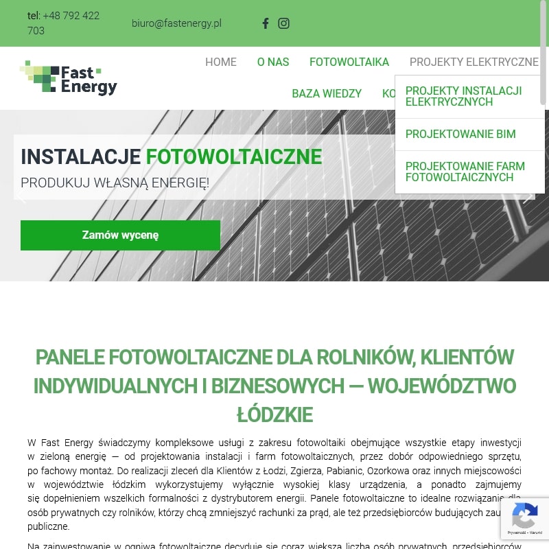 Projekt wykonawczy instalacji elektrycznej - Aleksandrów łódzki