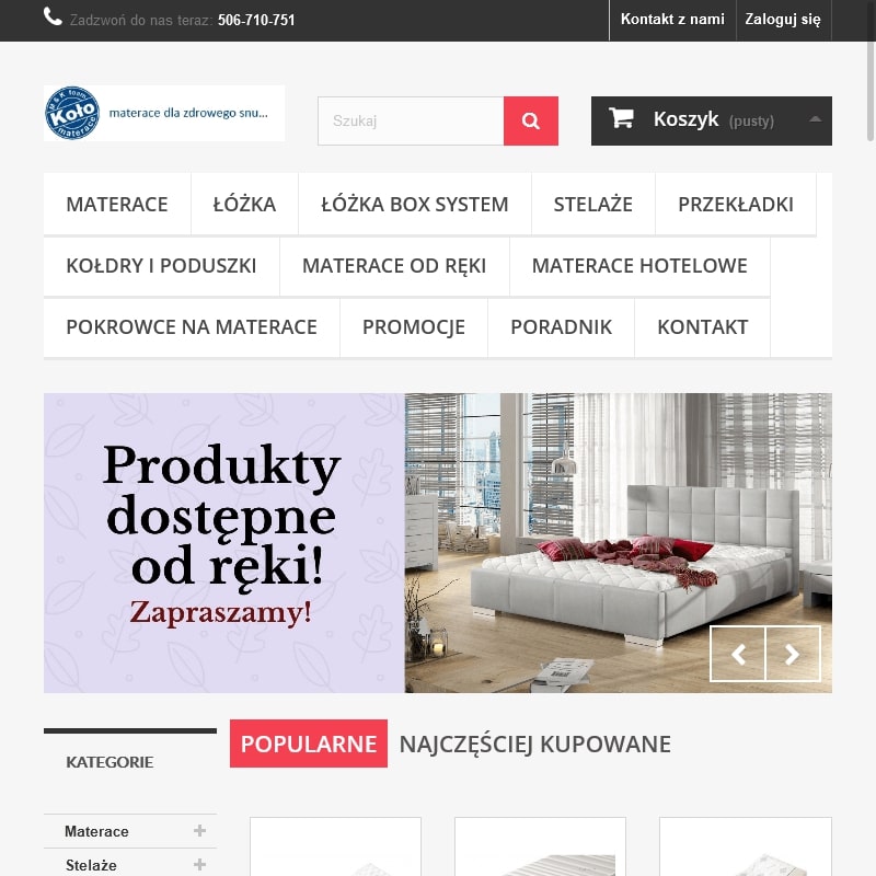 Materac kieszeniowy 180x200