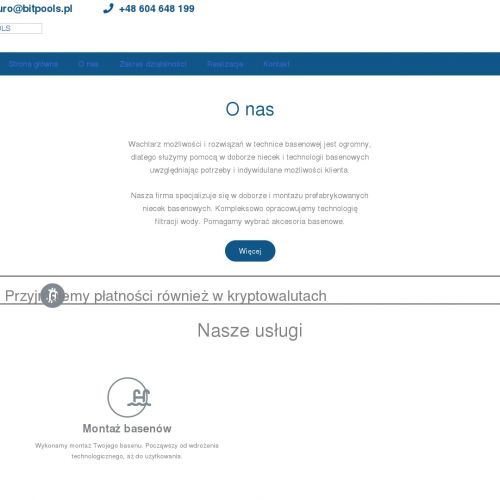 Basen wkopywany z montażem