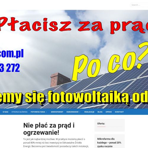 Wejherowo - instalacje fotowoltaiczne na gruncie