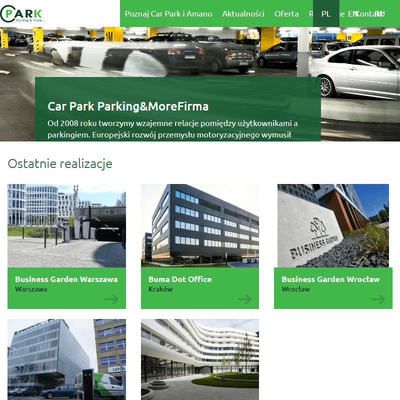 Poznań - wyświetlacze poziomowe do parkingu