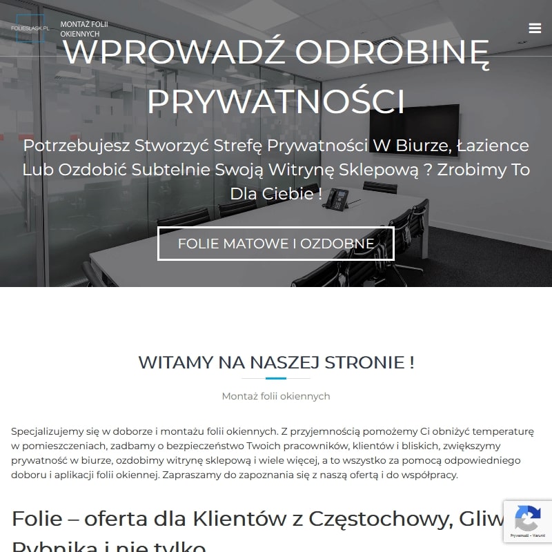 Folia ochronna przed słońcem w Katowicach