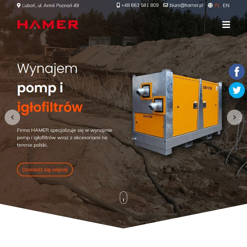 Wynajem igłofiltrów cena w Wrocławiu