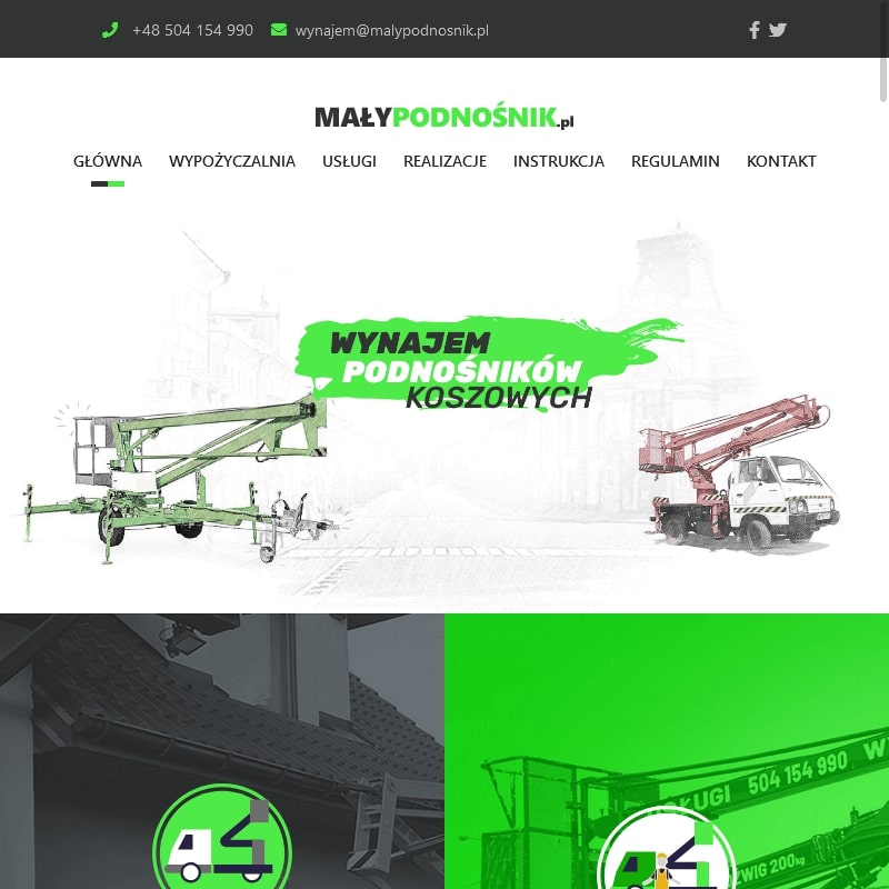 Zwyżka na przyczepie w Piasecznie