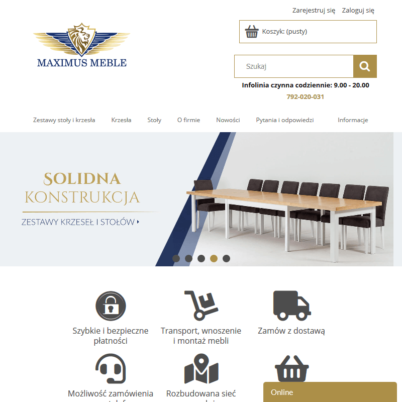 Stół owalny z krzesłami - Poznań