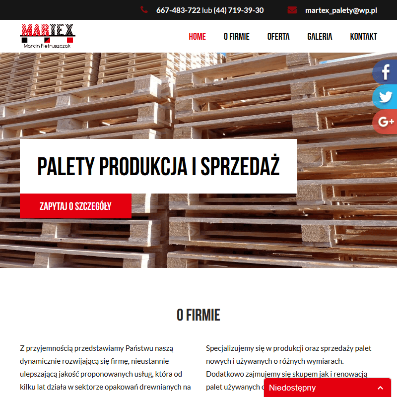 Wrocław - paleta przemysłowa wymiary