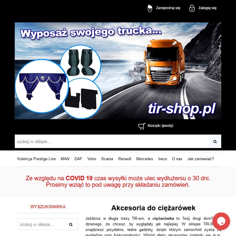 Zasłony scania
