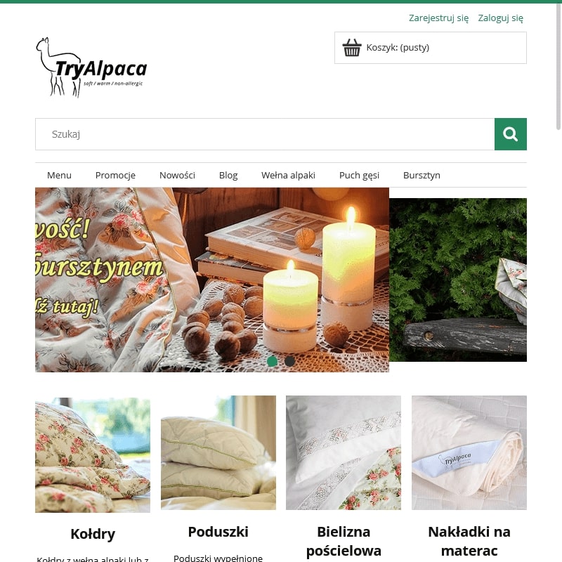 Kołdra z włókna alpaki