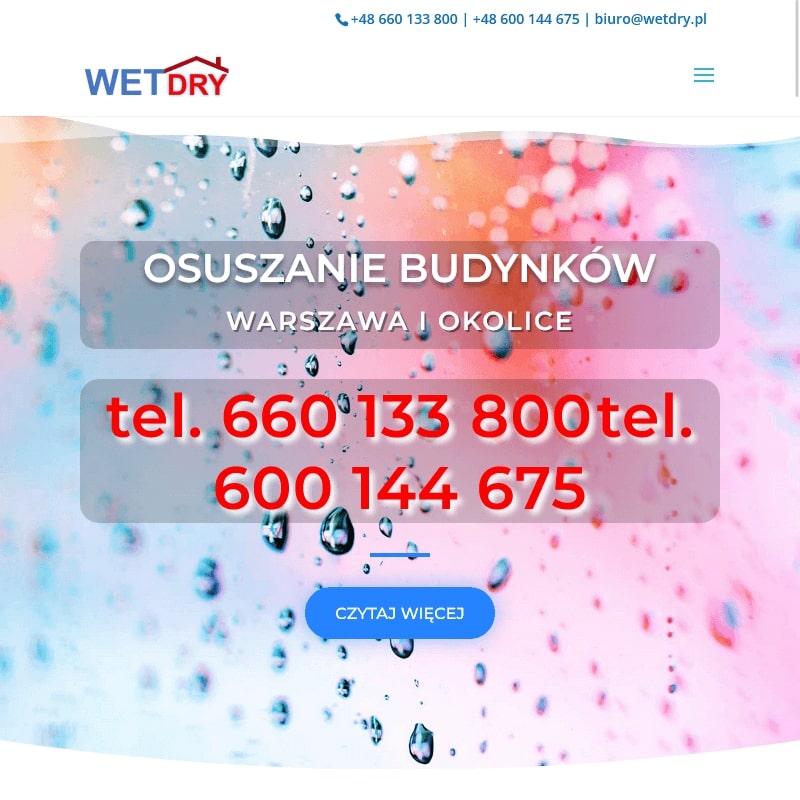 Warszawa - osuszanie fundamentów